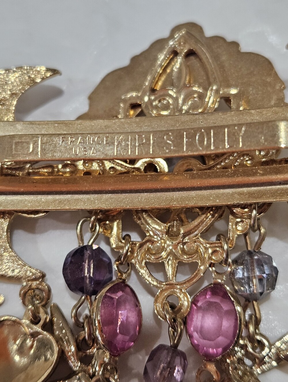 Kirks Folly Whimiscal Hair Barrette with Crystals, Stars, Fairy, Dragonfly,Moon - Picture 4 of 4